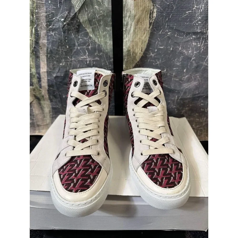 New Zadig&Voltaire Zv1747 High Flash Sneakers Size 38